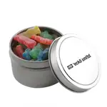 2-3/4-inch Round Tin with Sour Patch Kids candies