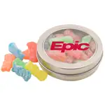 3-1/4-inch Round Tin with Sour Patch Kids candies