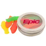 3-1/4-inch Round Tin with Swedish Fish candies