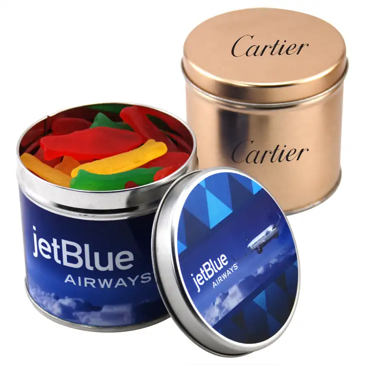 3-9/16-inch Round Tin with Swedish Fish candies