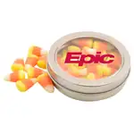 3-1/4-inch Round Tin with Candy corn