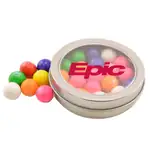Boîte métallique ronde de boules de gomme 3-1/4 po