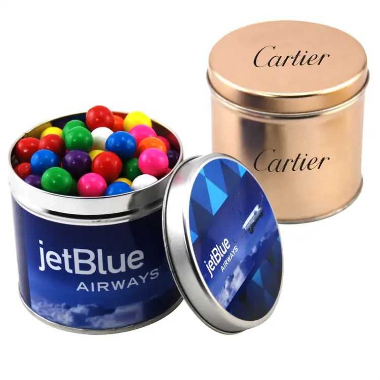 3-9/16-inch Round Tin with Gumballs