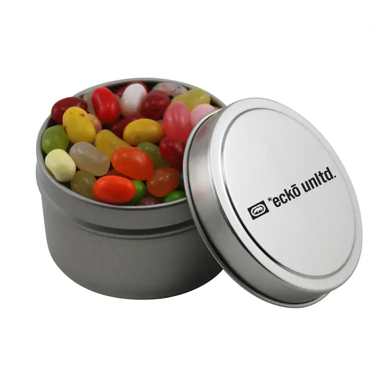 2-3/4-inch Round Tin with Jelly Belly jelly beans