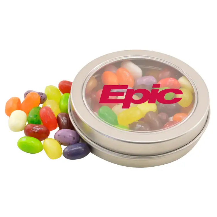 3-1/4-inch Round Tin with Jelly Belly jelly beans