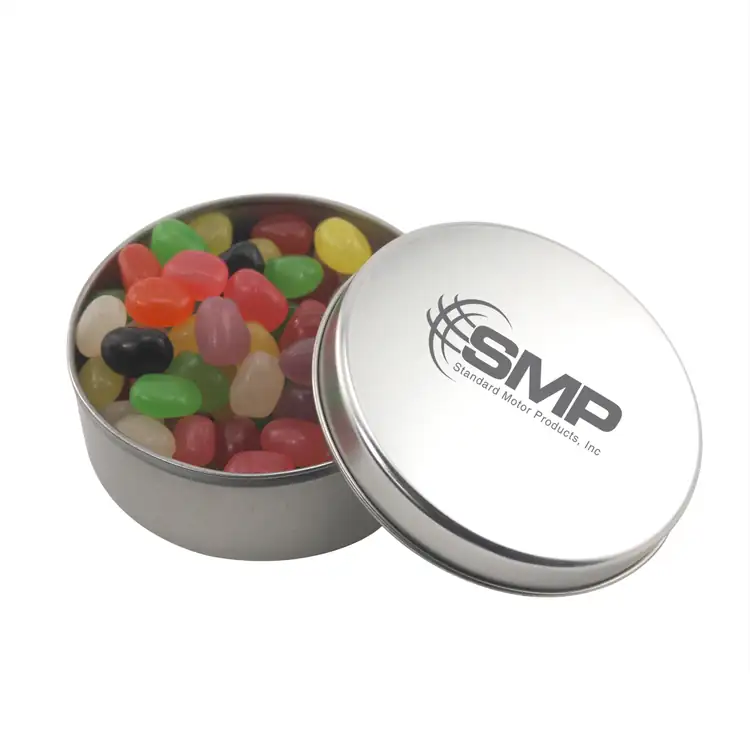 2-15/16-inch Round Tin with Assorted jelly beans