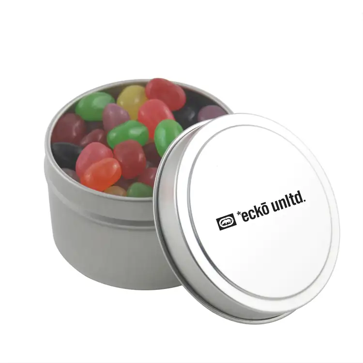 2-3/4-inch Round Tin with Assorted jelly beans