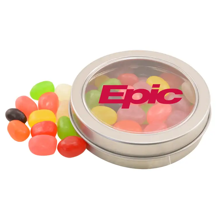 3-1/4-inch Round Tin with Assorted jelly beans