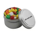 Boîte métallique ronde de mini gommes Chicklets 2-3/4 po