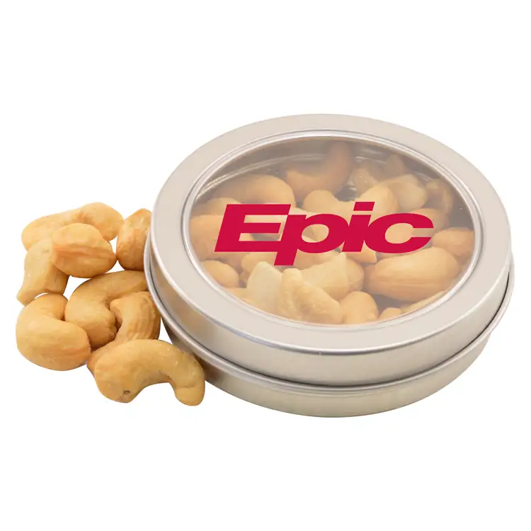 3-1/4-inch Round Tin with Cashews