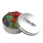 2-15/16-inch Round Tin with Clever Candy gummy bears