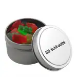 2-3/4-inch Round Tin with Clever Candy gummy bears