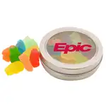 3-1/4-inch Round Tin with Clever Candy gummy bears