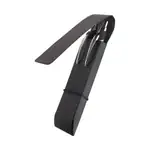 Black Fold-Over Double Pen Box with Elastic Closure