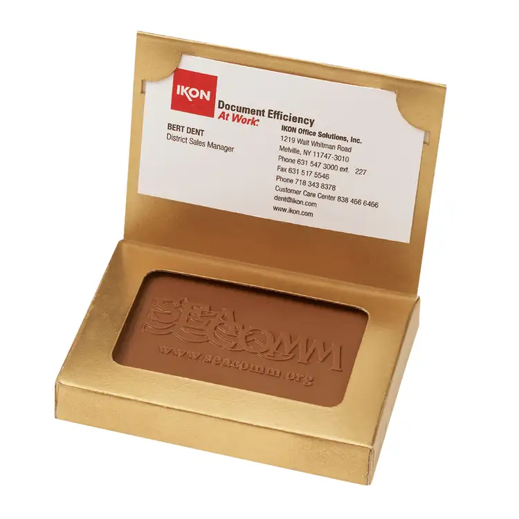 Business Card Box with Chocolate Cookie