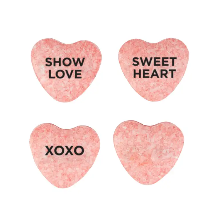 Rectangular Tin with Imprinted Conversation Hearts #4