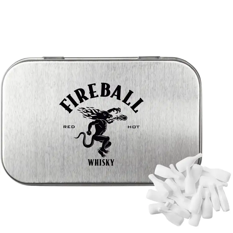 Rectangular Tin with Bottle Shaped Mints #2