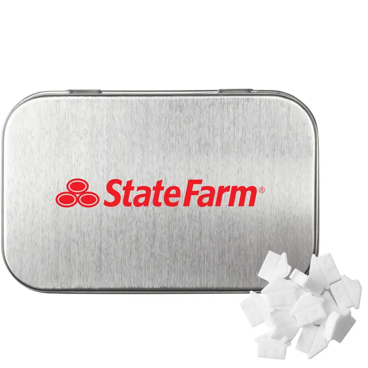 Rectangular Tin with House Shaped Mints #3