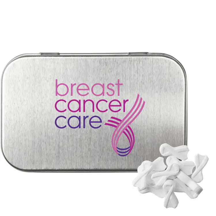 Rectangular Tin with Ribbon Shaped Mints #3
