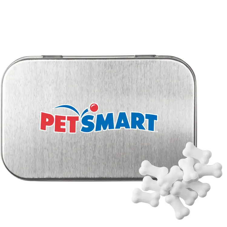 Rectangular Tin with Bone Shaped Mints #2