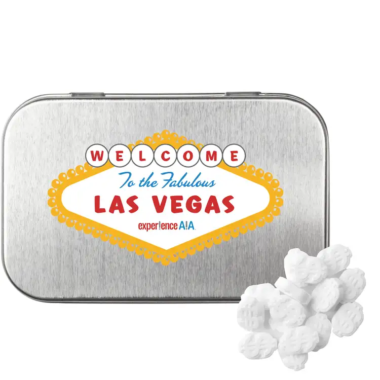 Rectangular Tin with Dollar Sign Shaped Mints #2
