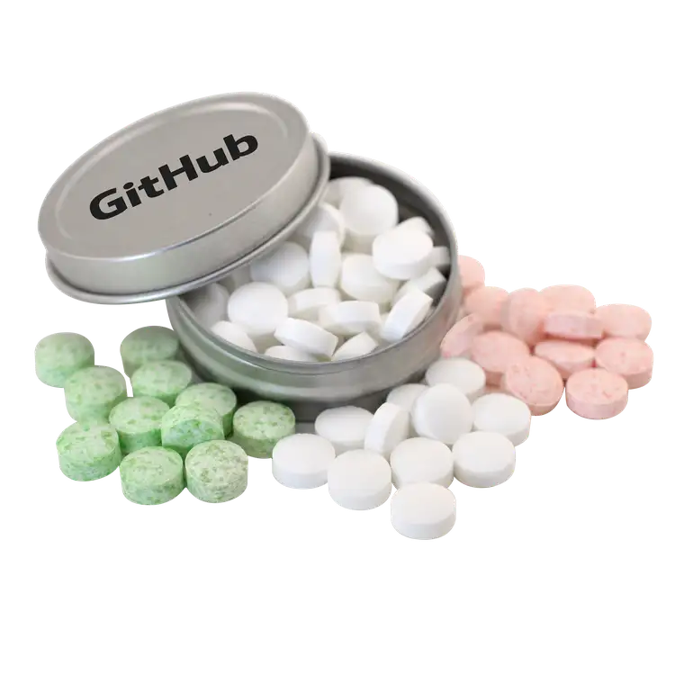Flat Top Round Mini Mint Tin