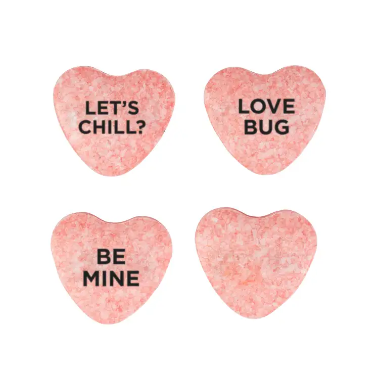 Round Window Tin with Imprinted Conversation Hearts #2