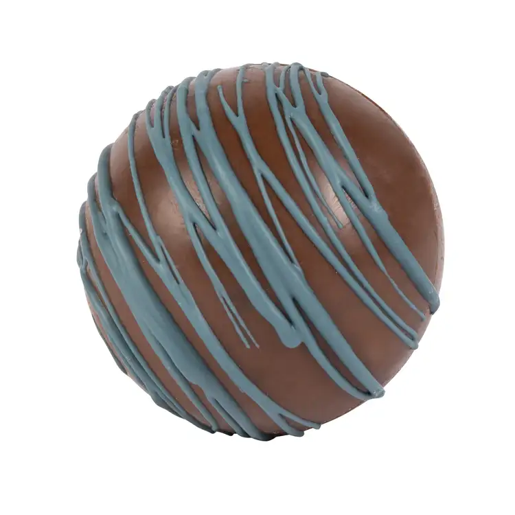 Hot chocolate bomb with blue drizzle #2