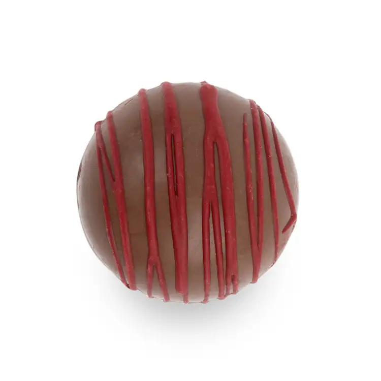Hot chocolate bomb with red drizzle #3