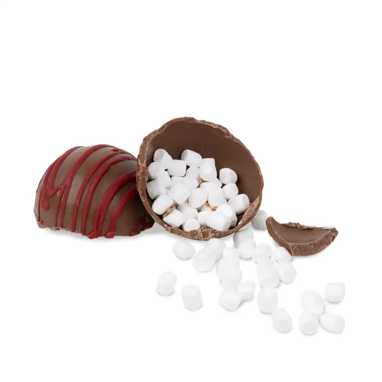 Hot chocolate bomb with red drizzle #4