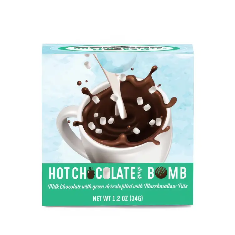 Bombe de chocolat chaud avec filet vert #2