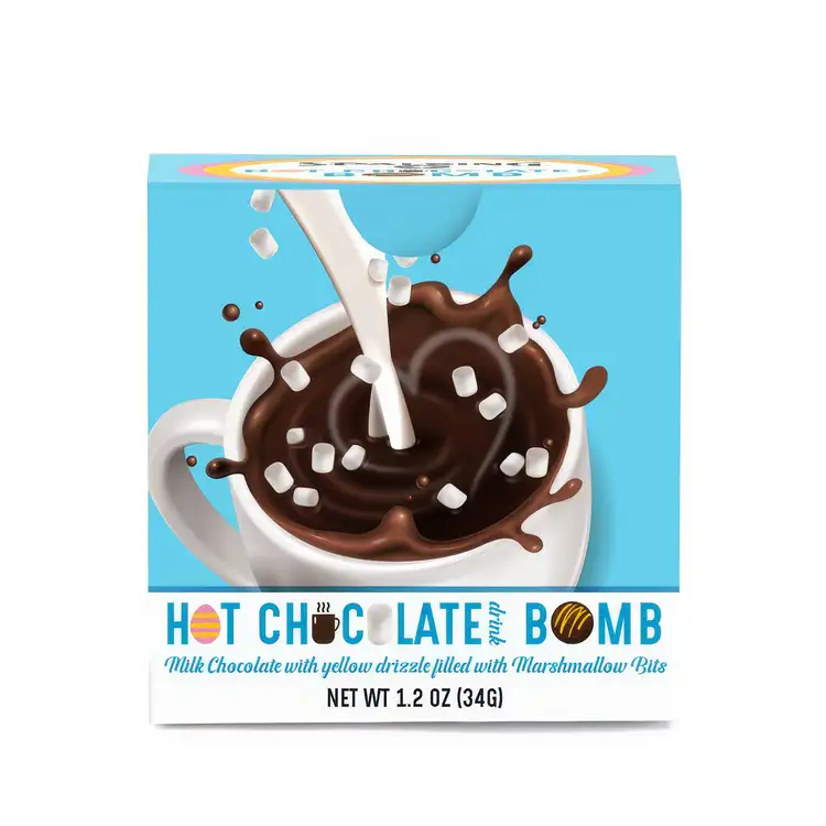 Easter hot chocolate bomb with yellow drizzle #5