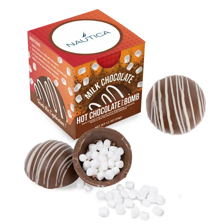 Bombe de chocolat chaud en boîte cadeau