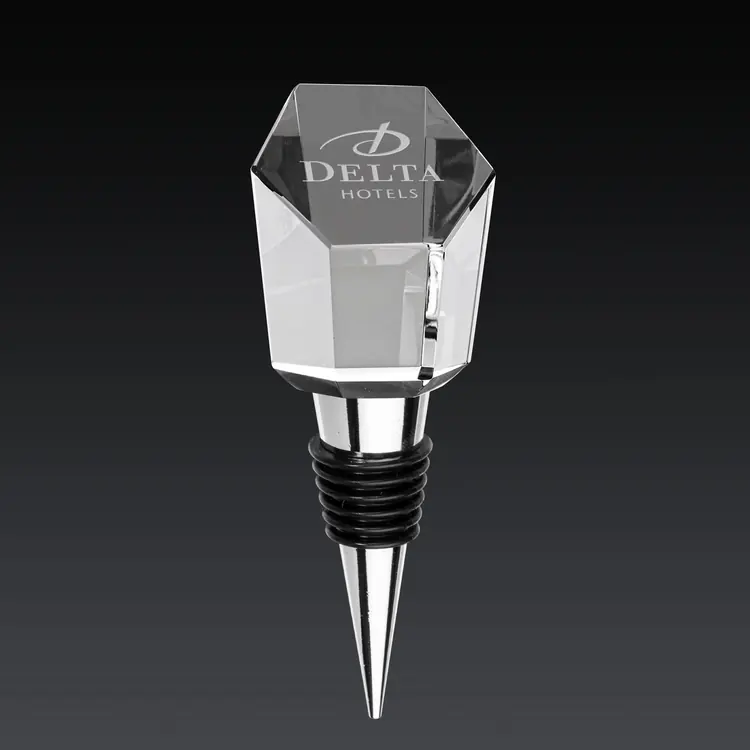 Tapavino Slanted Hexagon Crystal Wine Stopper