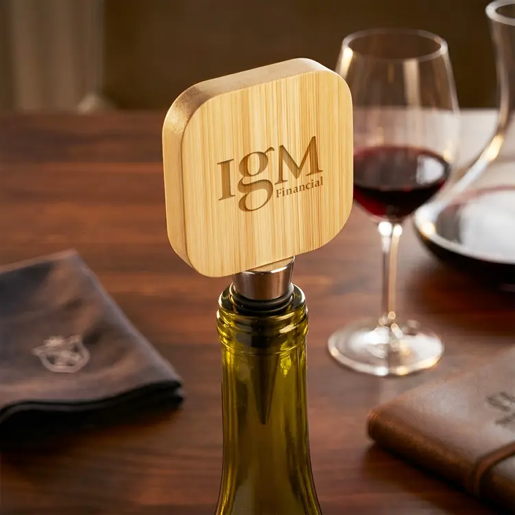 Kirtle Bamboo Bottle Stopper with Bottle Opener #4