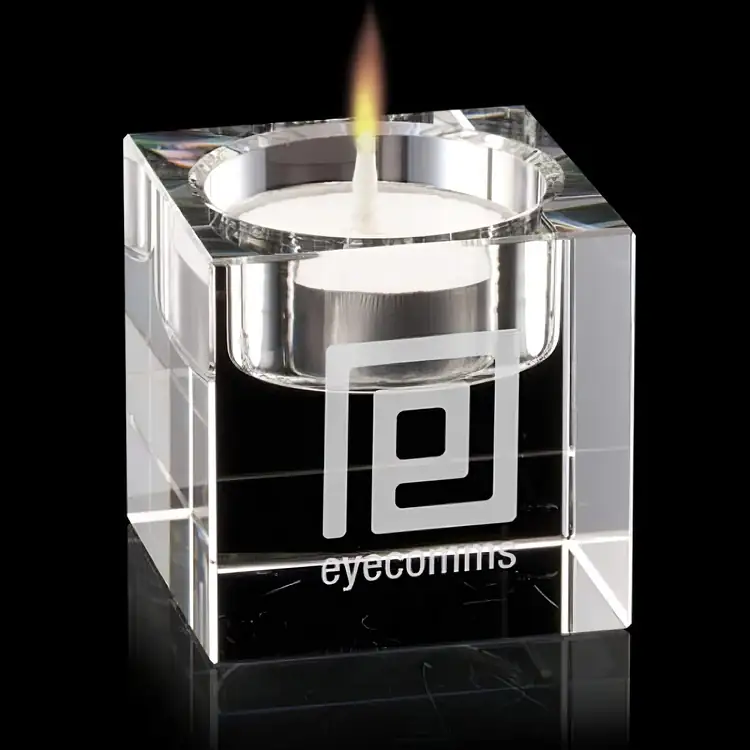 Perth Optical Crystal Candleholder 2 Inches