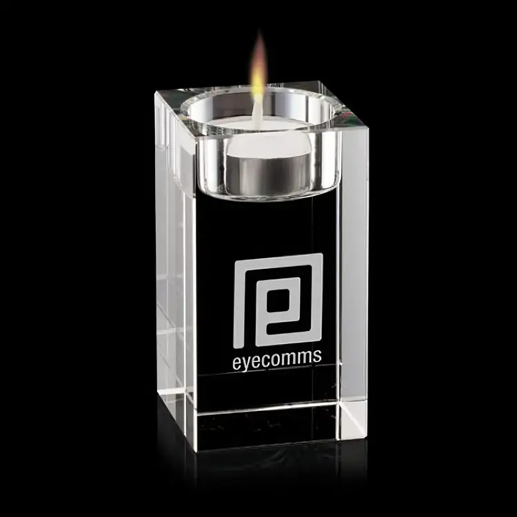 Perth Optical Crystal Candleholder 3-1/2 Inches