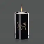 Bougeoir Tissot en cristal optique noir 3-1/2 pouces