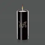 Bougeoir Tissot en cristal optique noir 5 pouces