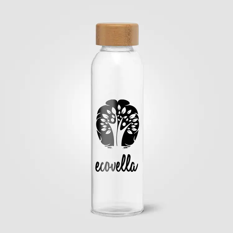Alpine Glass Bottle with Bamboo Lid 17 oz #2