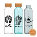 Alpine Glass Bottle with Bamboo Lid 17 oz