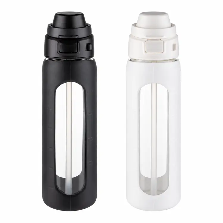 Bouteille Arno 24 oz en verre borosilicaté avec paille