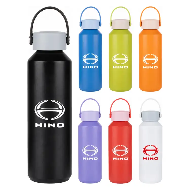 Bouteille Colorburst 27 oz en aluminium avec poignée en silicone