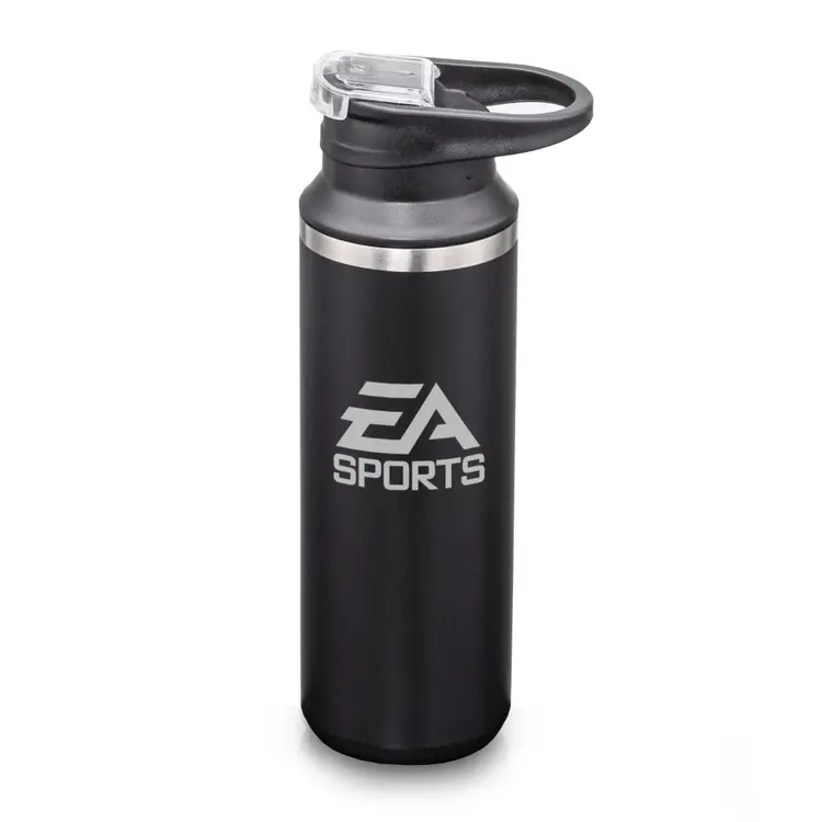 Bouteille Della 17 oz en acier inoxydable avec poignée et couvercle rabattable #2