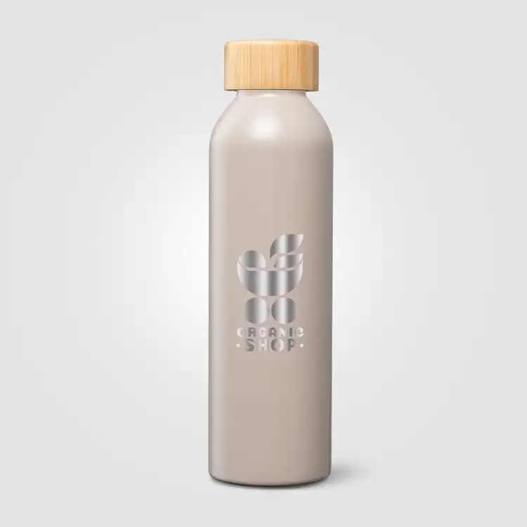 Bouteille Eden en acier inoxydable recyclé avec couvercle en bambou 20 oz #12