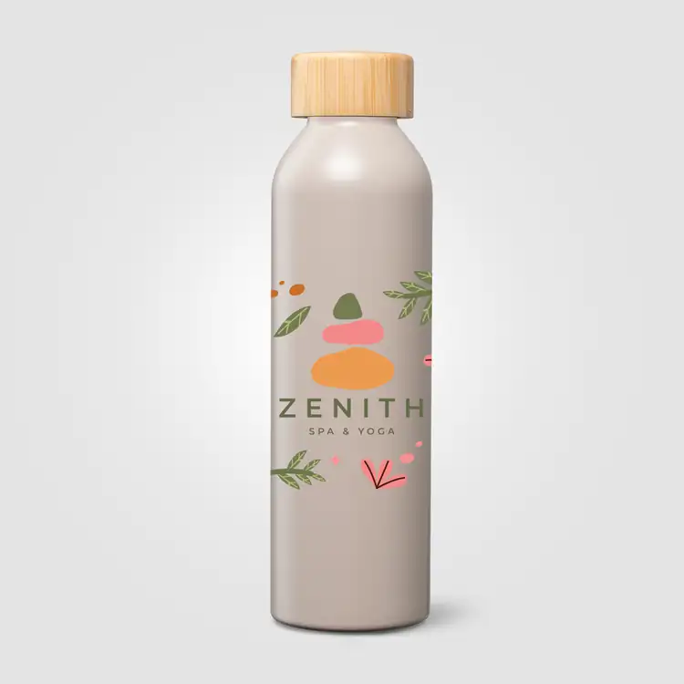 Bouteille Eden en acier inoxydable recyclé avec couvercle en bambou 20 oz #13