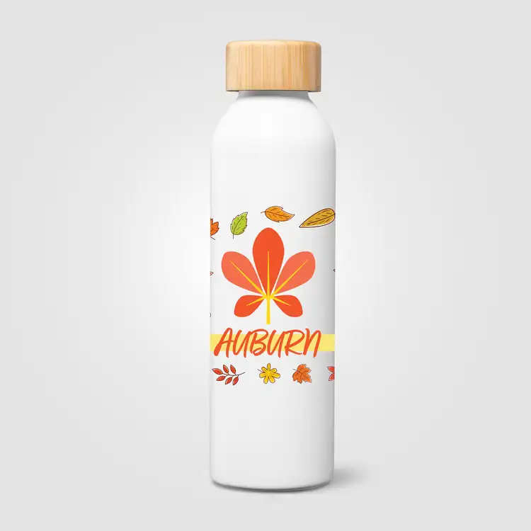 Bouteille Eden en acier inoxydable recyclé avec couvercle en bambou 20 oz #17
