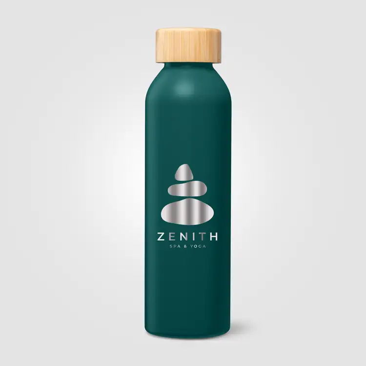 Bouteille Eden en acier inoxydable recyclé avec couvercle en bambou 20 oz #24