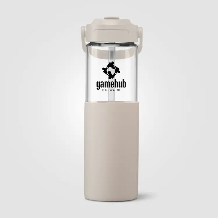 Juno Glass Bottle with Silicone Sleeve and Straw 22 oz #5