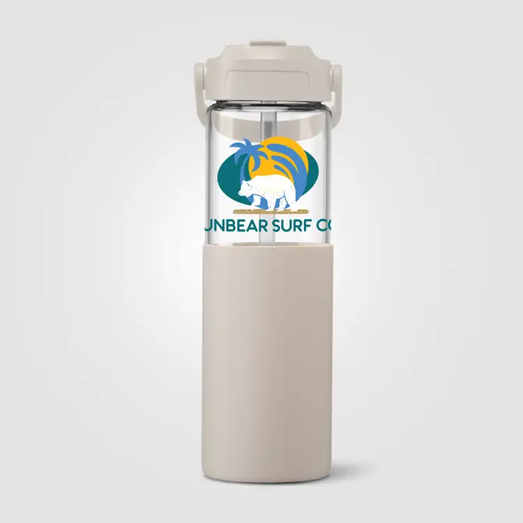 Juno Glass Bottle with Silicone Sleeve and Straw 22 oz #6